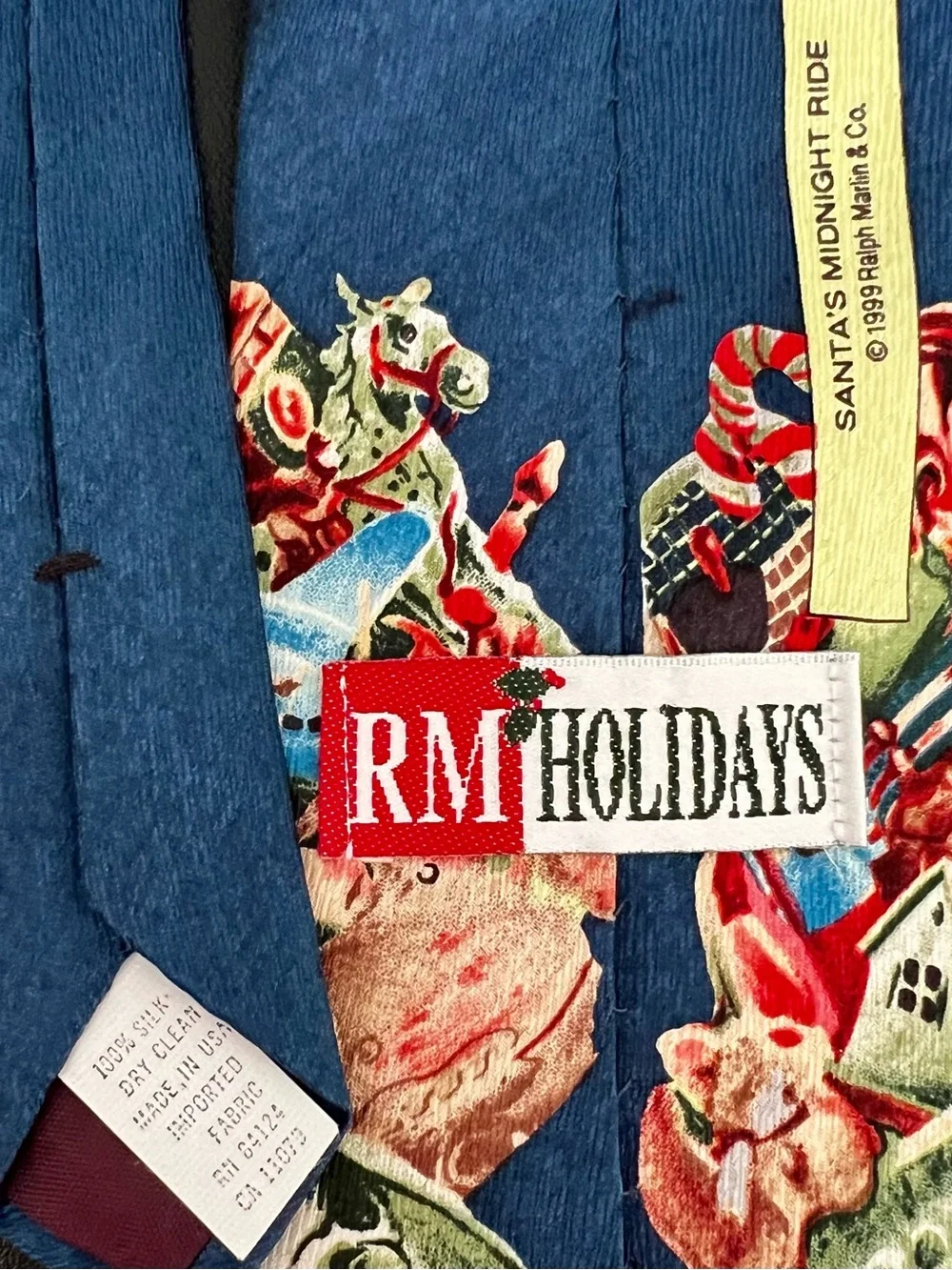 NOVELTY CHRISTMAS Ties Two Vintage 100% Silk RM Holidays & Coca-Cola Neckties